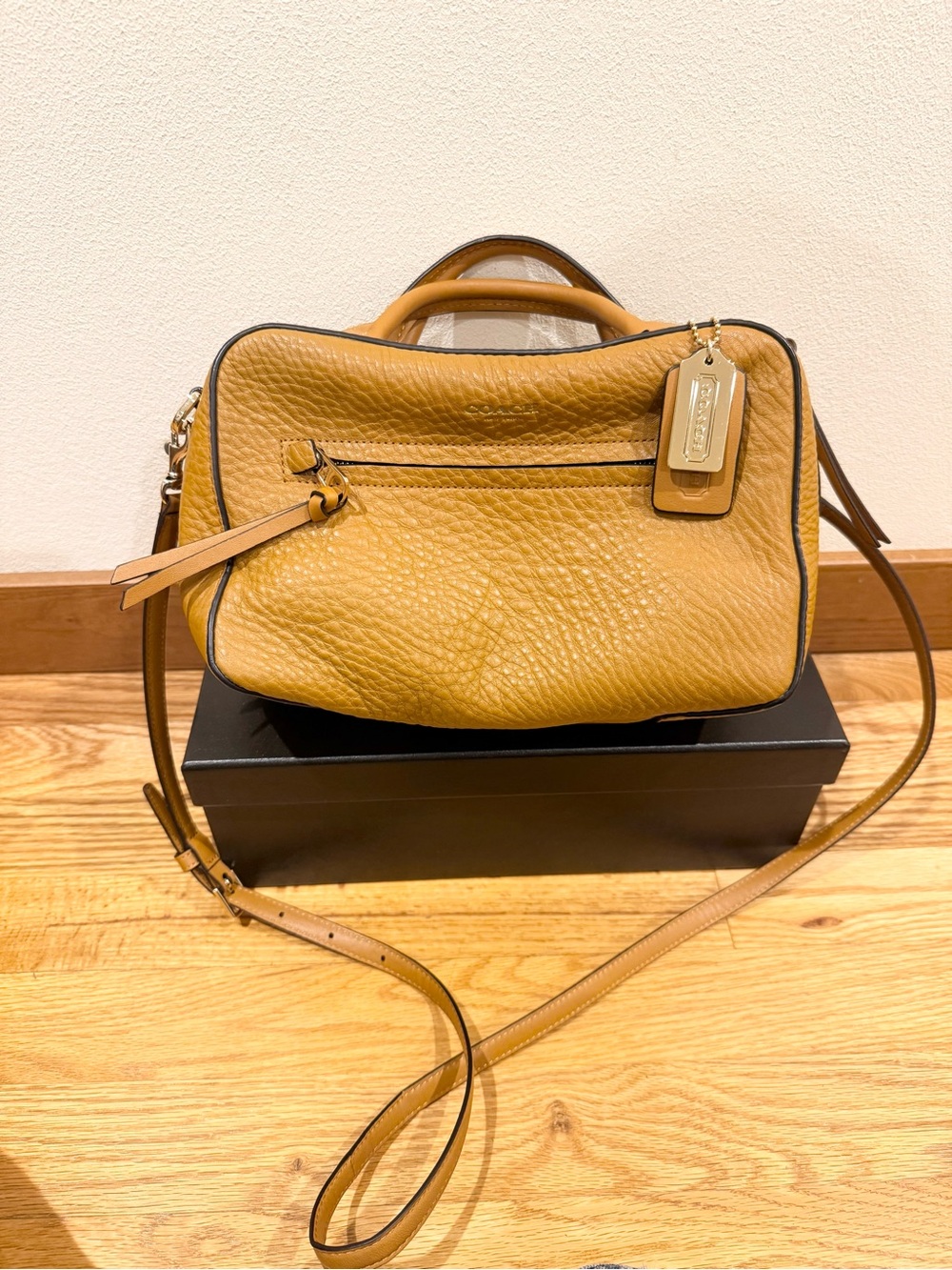 COACH Bleecker Toaster Satchel Crossbody Pebble Leather